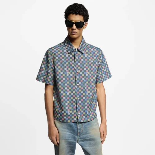 Louis Vuitton Damier Chambray Short-Sleeved Shirt