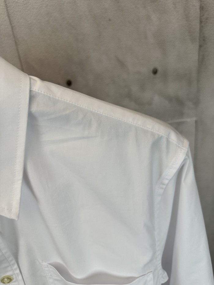 Gucci Logo Embroidered Long Sleeve Shirt
