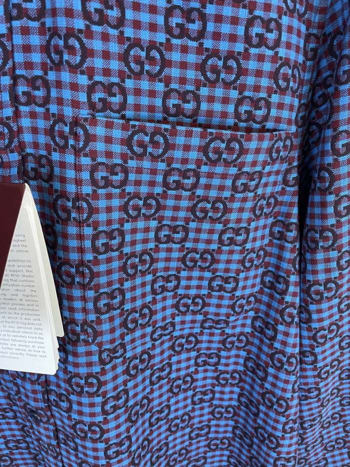 Gucci Monogram Lapel Long Sleeve Shirt