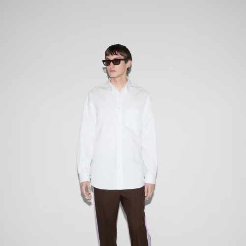 Gucci Logo Embroidered White Shirt