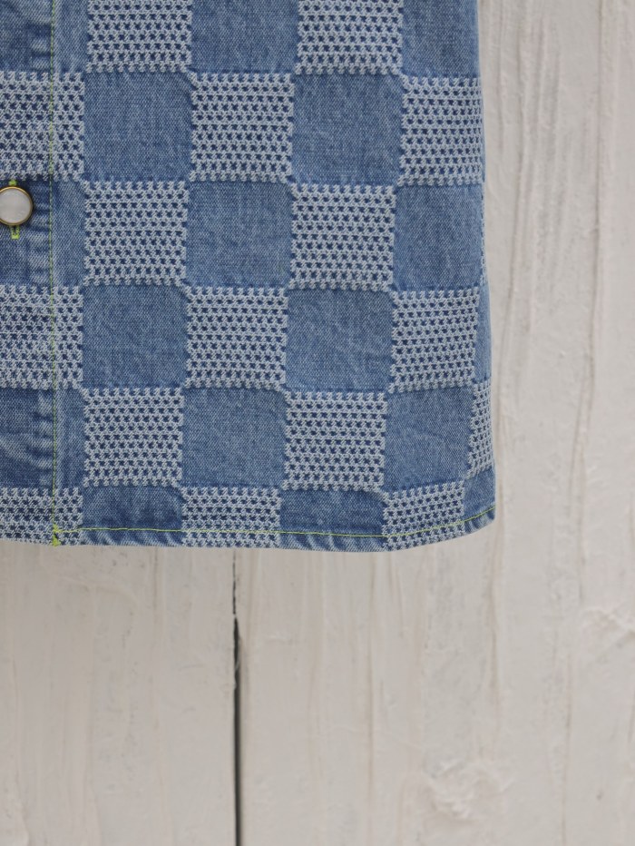 LOUIS VUITTON Jacquard Catwalk Short-sleeved Denim Jacket