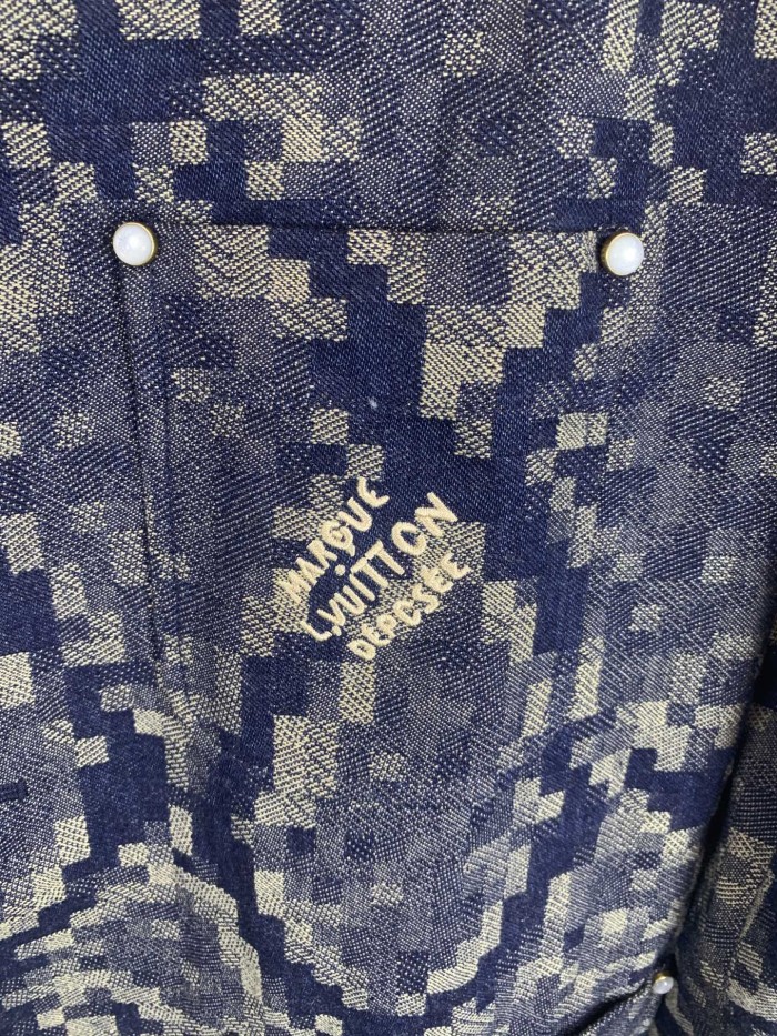 Louis Vuitton Graphic Collarless Denim Jacket