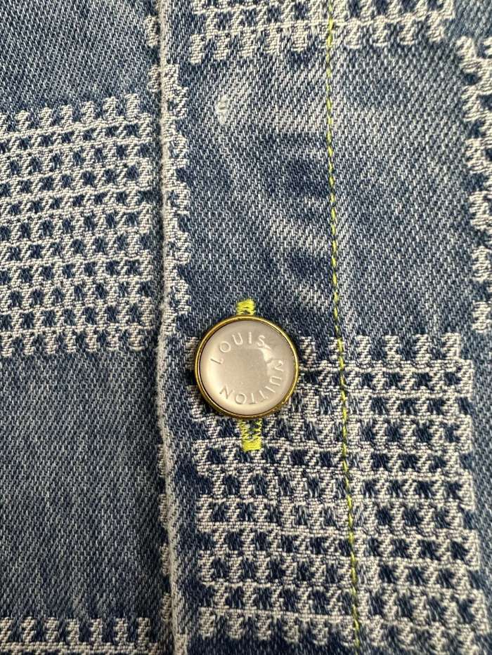 Louis Vuitton Mosaic Short Sleeve Denim Shirt