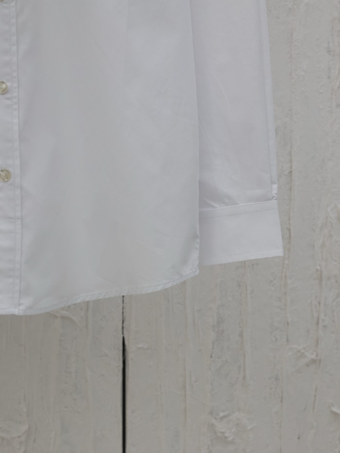 Gucci Logo Embroidered White Shirt
