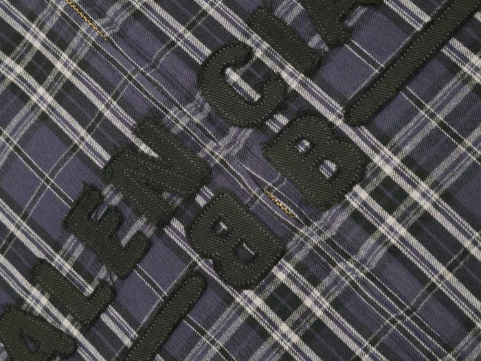 Balenciaga Purple Plaid Zip-Up Hooded Jacket