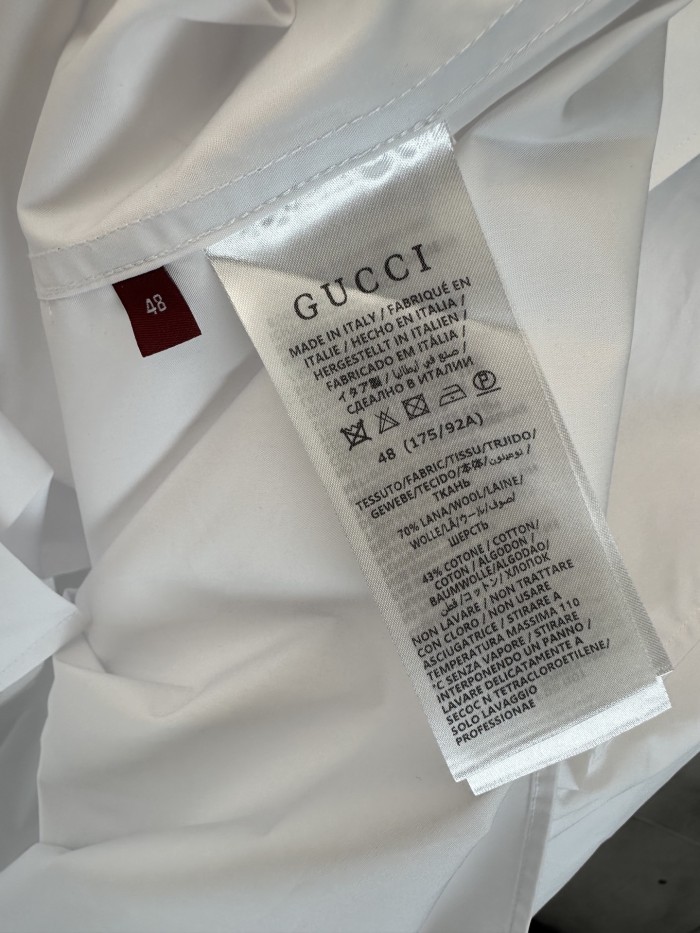 Gucci Logo Embroidered Long Sleeve Shirt