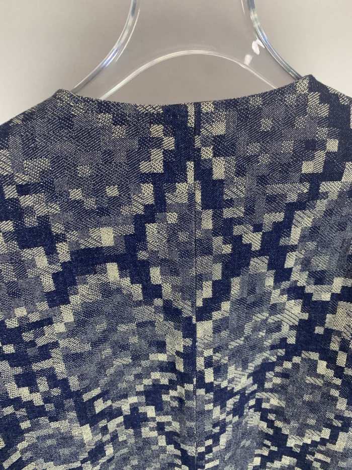 Louis Vuitton Graphic Collarless Denim Jacket