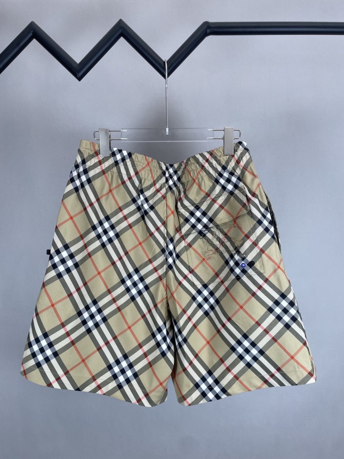 Burberry Check Horse Embroidered Shorts