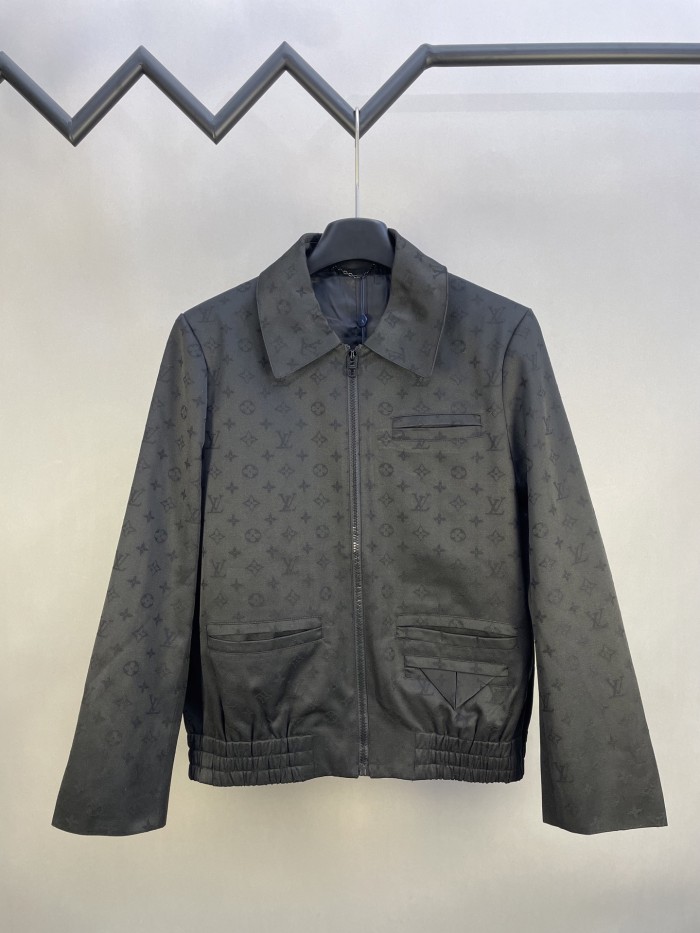 Louis Vuitton Lapel Jacquard Monogram Suit Jacket