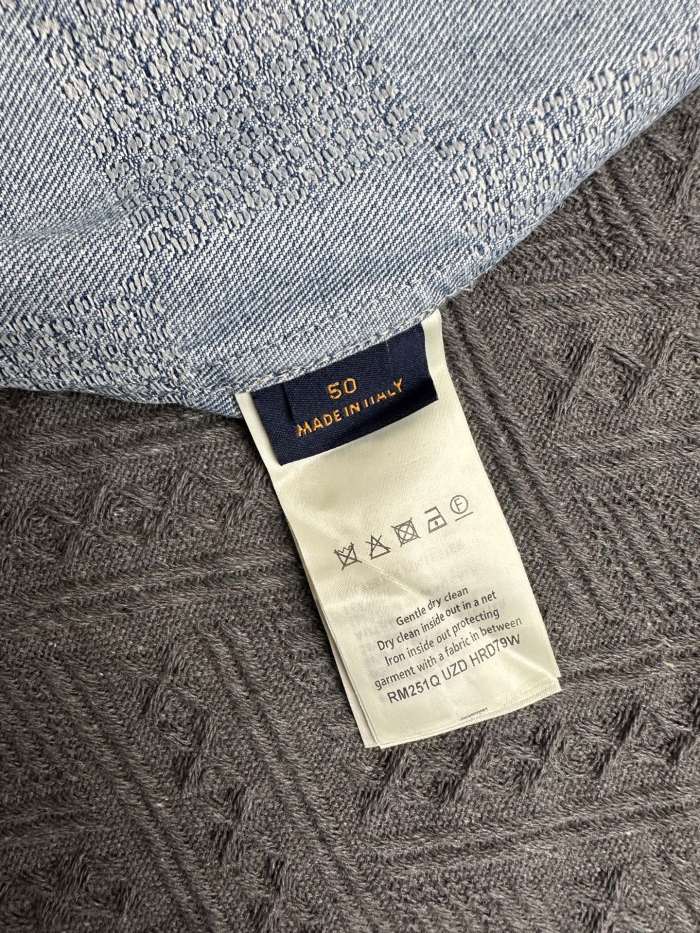 Louis Vuitton Mosaic Short Sleeve Denim Shirt