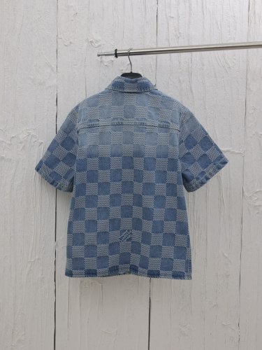 LOUIS VUITTON Jacquard Catwalk Short-sleeved Denim Jacket