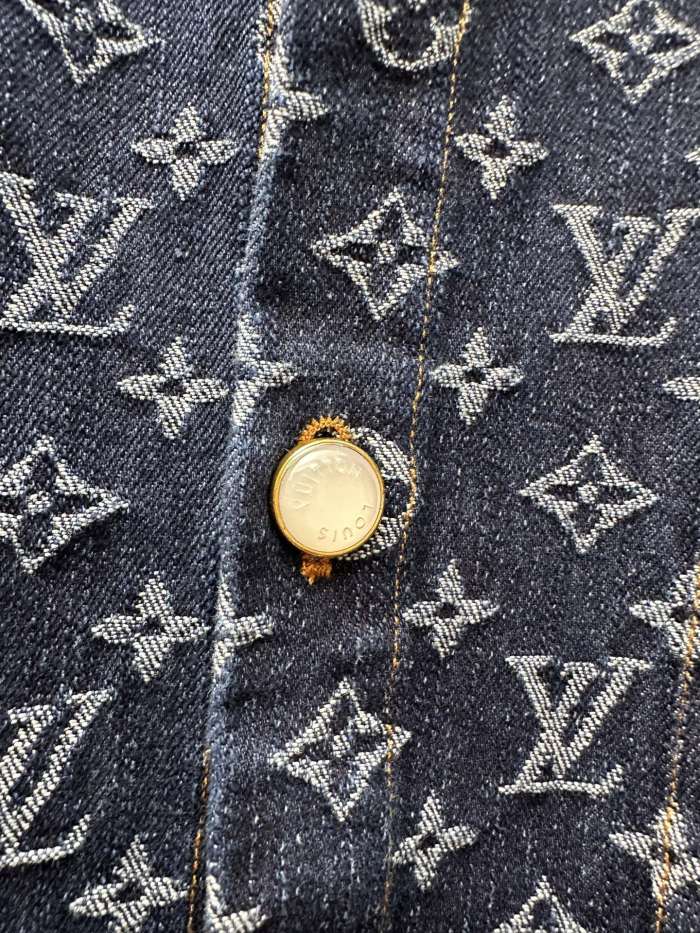 Louis Vuitton Jacquard Denim Short-sleeved Jacket