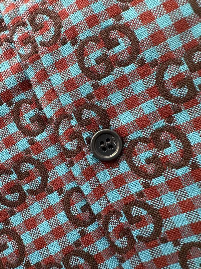 Gucci GG Check Short Sleeved Shirt