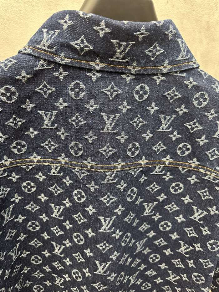 Louis Vuitton Jacquard Denim Short-sleeved Jacket