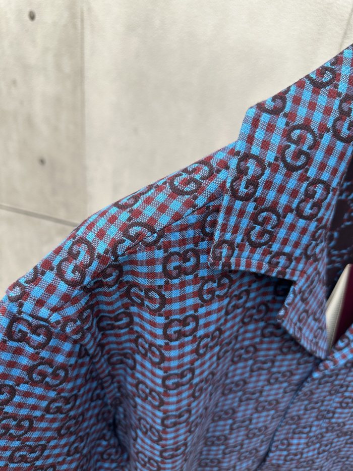 Gucci GG Check Short Sleeved Shirt