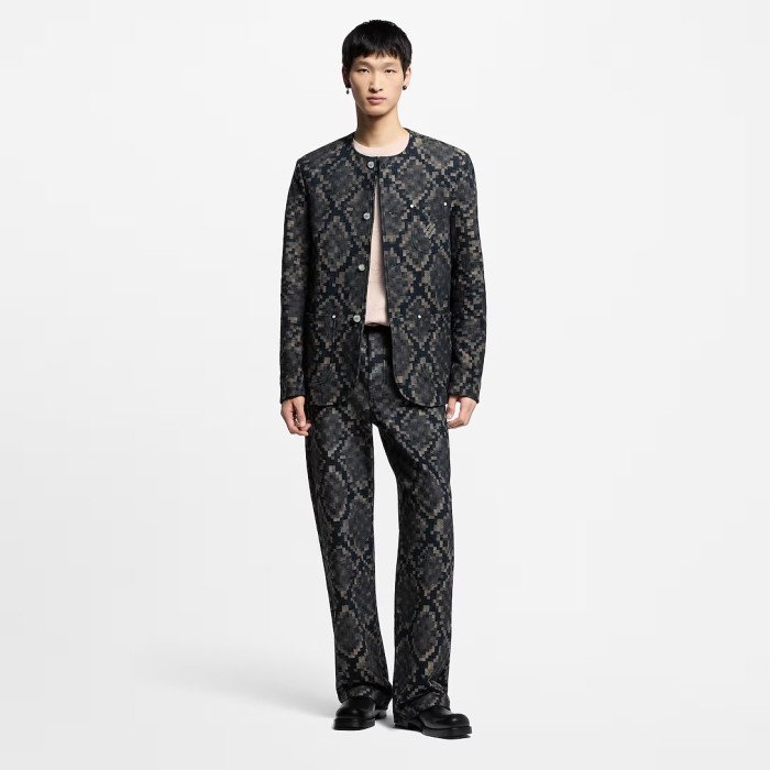 Louis Vuitton Graphic Collarless Denim Jacket