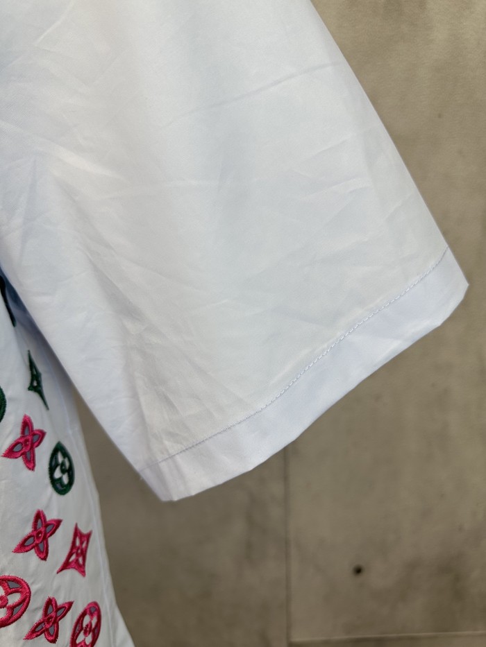 Louis Vuitton Rainbow Embroidered Short Sleeve Shirt