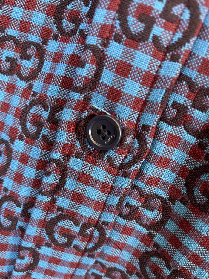 Gucci Monogram Lapel Long Sleeve Shirt