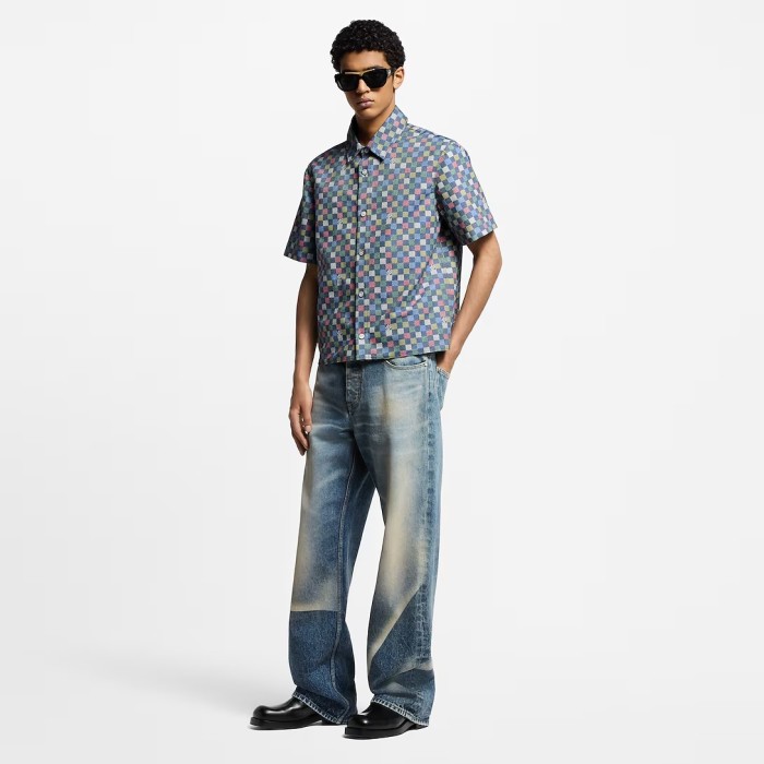 Louis Vuitton Damier Chambray Short-Sleeved Shirt