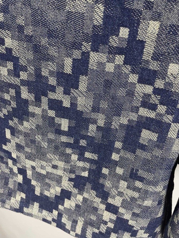 LOUIS VUITTON Snake-print Jacquard Denim Shorts