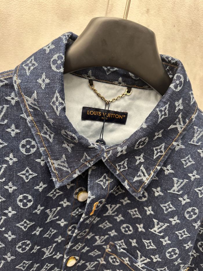 Louis Vuitton Jacquard Denim Short-sleeved Jacket