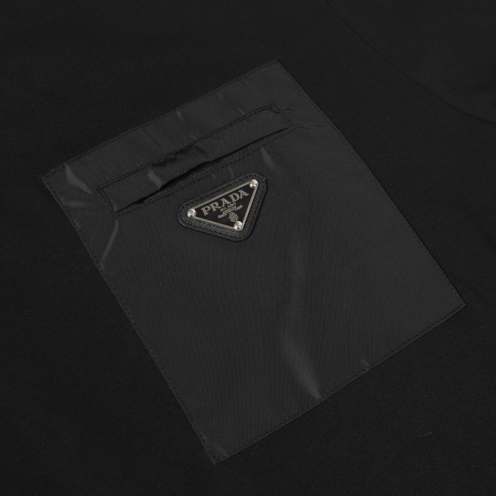 Prada Triangle Logo Pocket Short Sleeve T-shirt