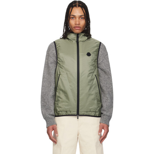 MONCLER Hooded Reflective Printed Vest
