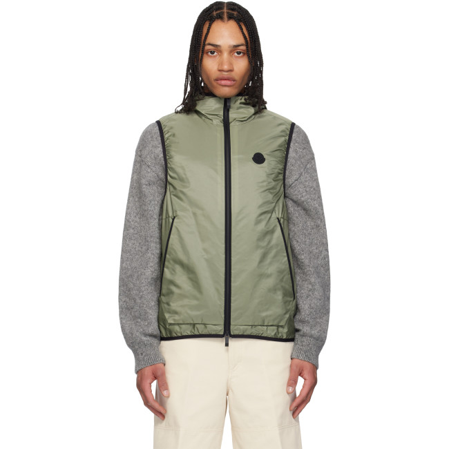 MONCLER Hooded Reflective Printed Vest