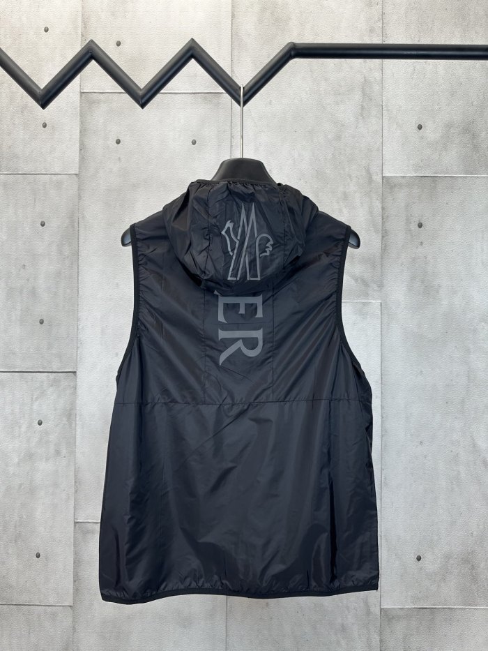 MONCLER Hooded Reflective Printed Vest