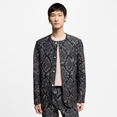 Louis Vuitton Graphic Collarless Denim Jacket