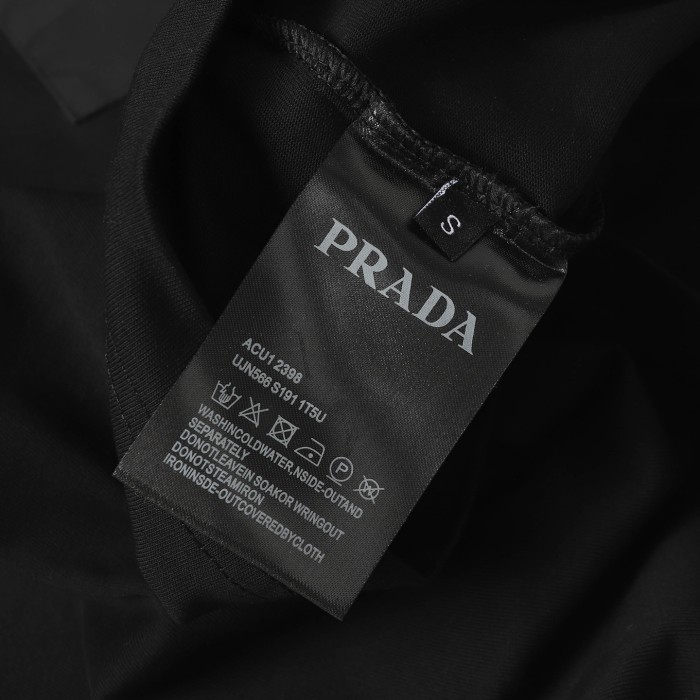 Prada Triangle Logo Pocket Short Sleeve T-shirt