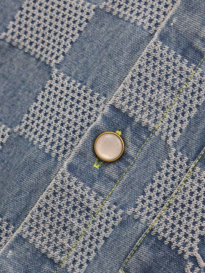 LOUIS VUITTON Jacquard Catwalk Short-sleeved Denim Jacket