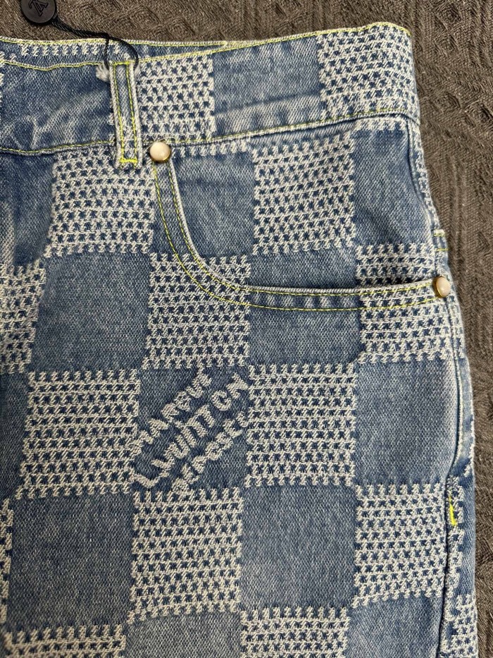 Louis Vuitton Mosaic Denim Shorts