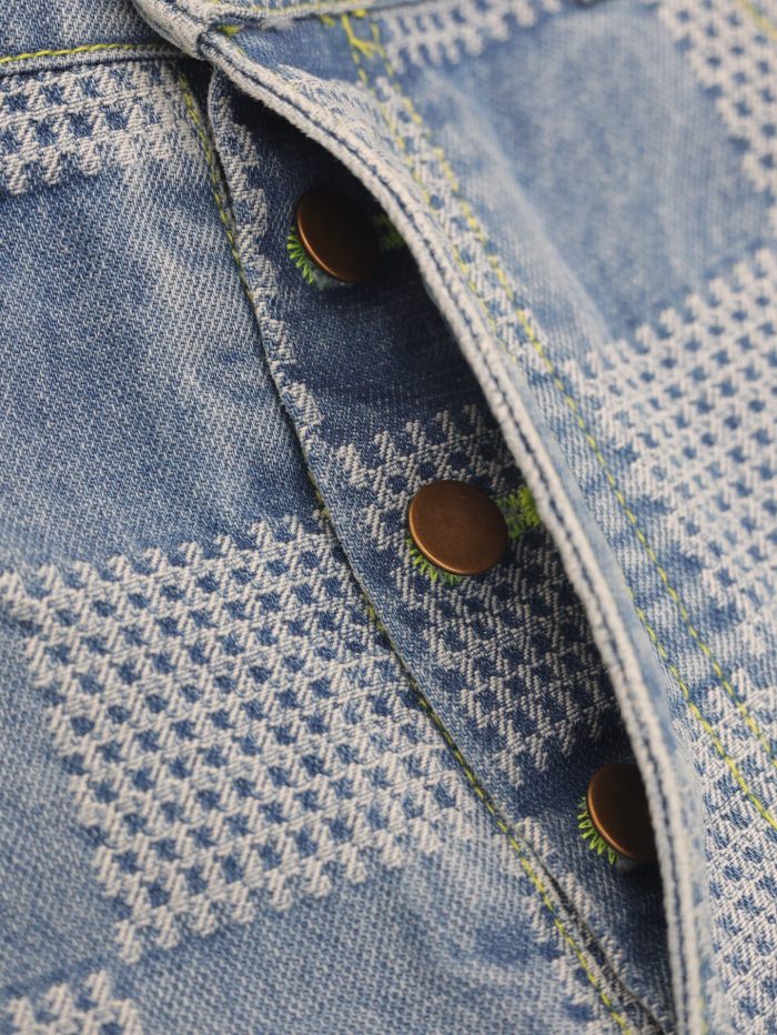 LOUIS VUITTON Jacquard Catwalk Denim Shorts