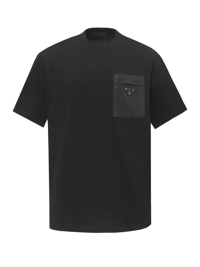 Prada Triangle Logo Pocket Short Sleeve T-shirt