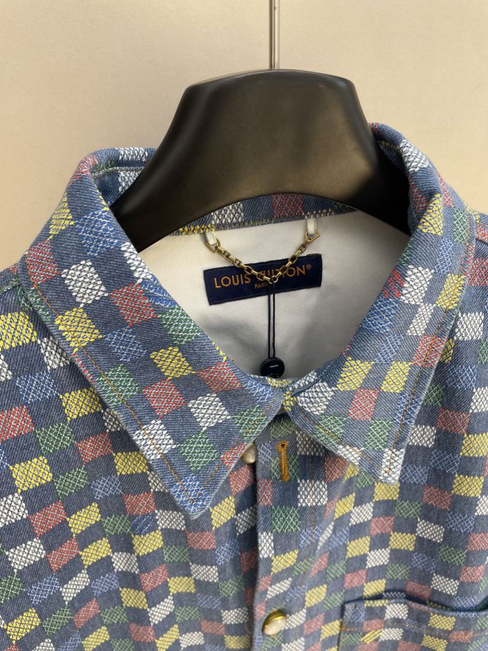 Louis Vuitton Damier Chambray Short-Sleeved Shirt