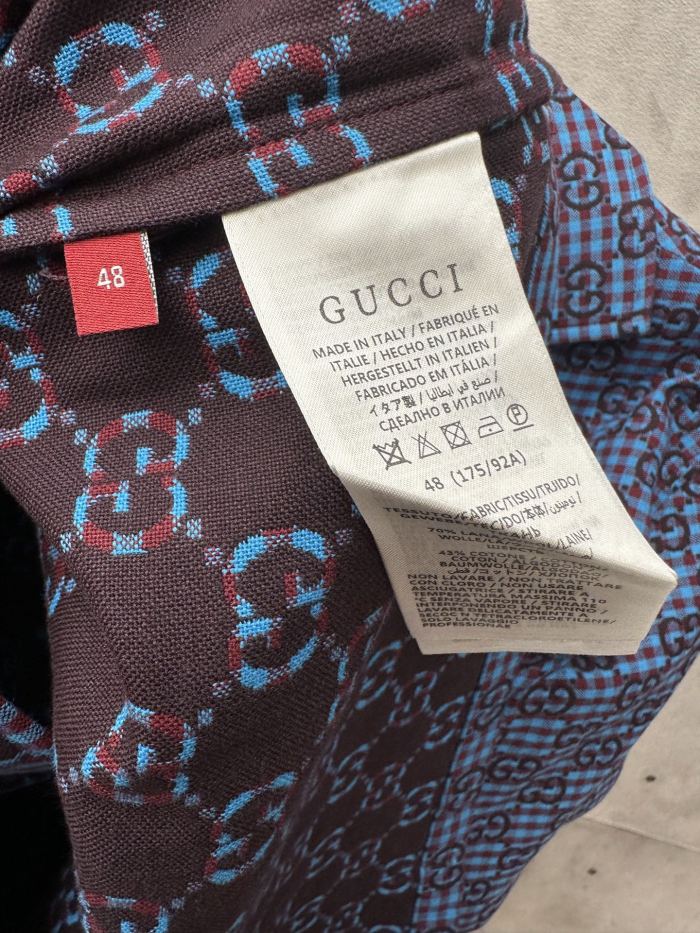 Gucci GG Check Short Sleeved Shirt