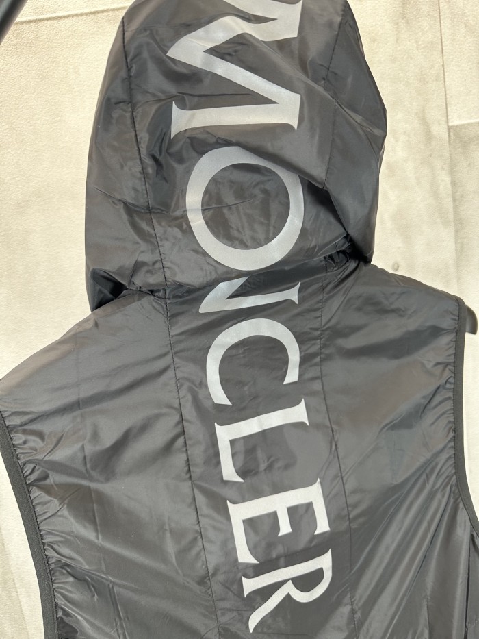 MONCLER Hooded Reflective Printed Vest