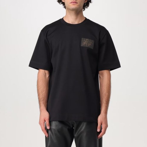 Fendi Logo Cotton Short Sleeve T-Shirt