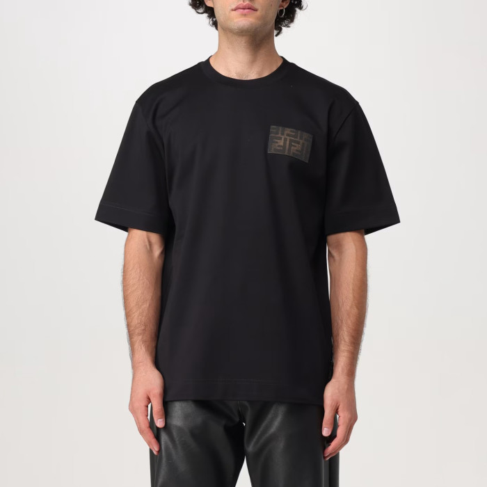 Fendi Logo Cotton Short Sleeve T-Shirt