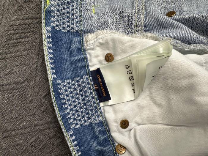 Louis Vuitton Mosaic Denim Shorts