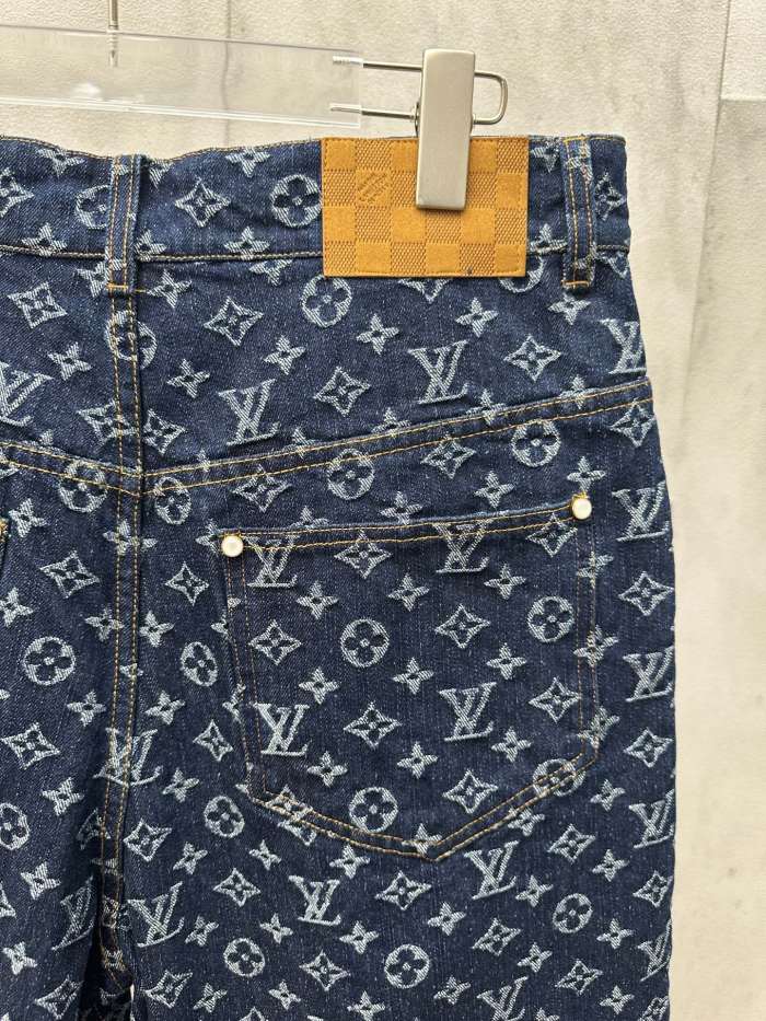 Louis Vuitton Jacquard Denim Shorts