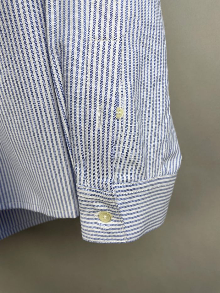 LOEWE - Suede-Trimmed Striped Cotton Shirt