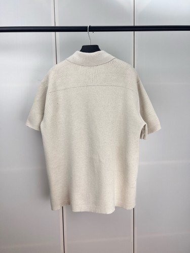 Louis Vuitton Monogram Embossed Short-Sleeved Knit Shirt