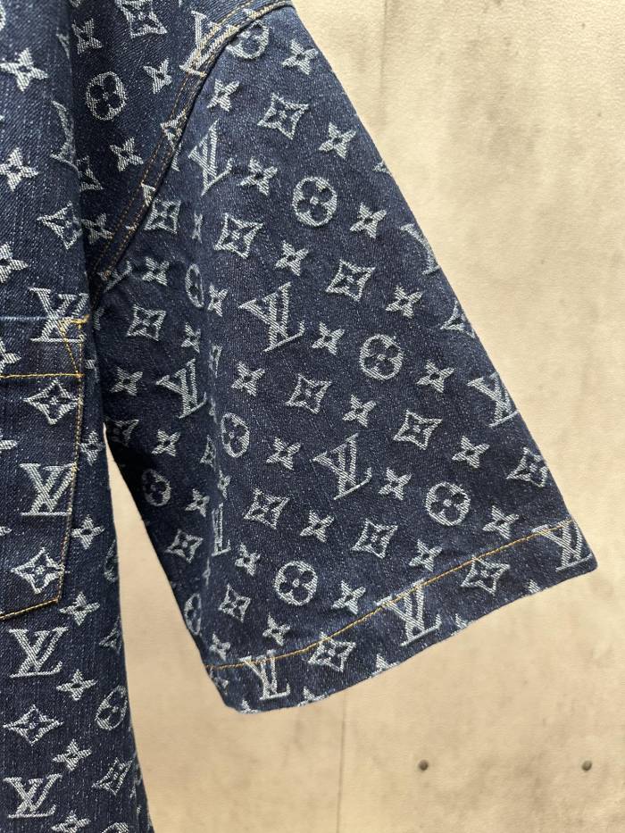 Louis Vuitton Jacquard Denim Short-sleeved Jacket