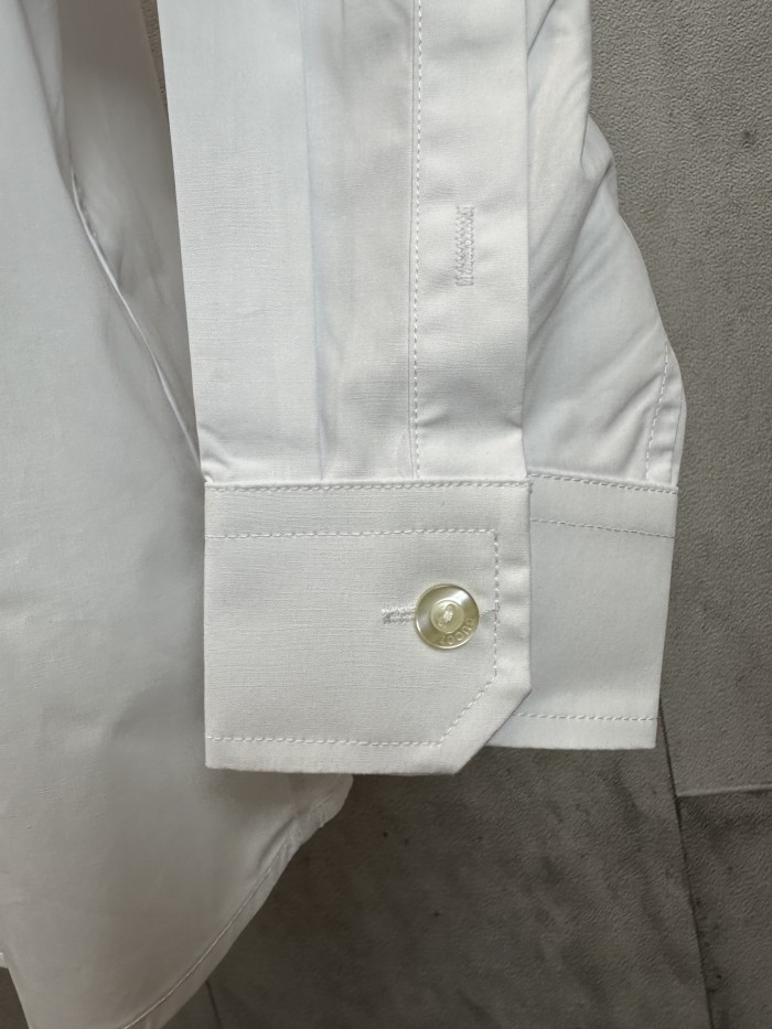 Gucci Logo Embroidered Long Sleeve Shirt