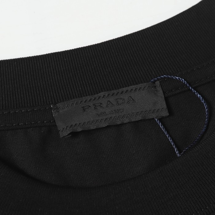 Prada Triangle Logo Pocket Short Sleeve T-shirt