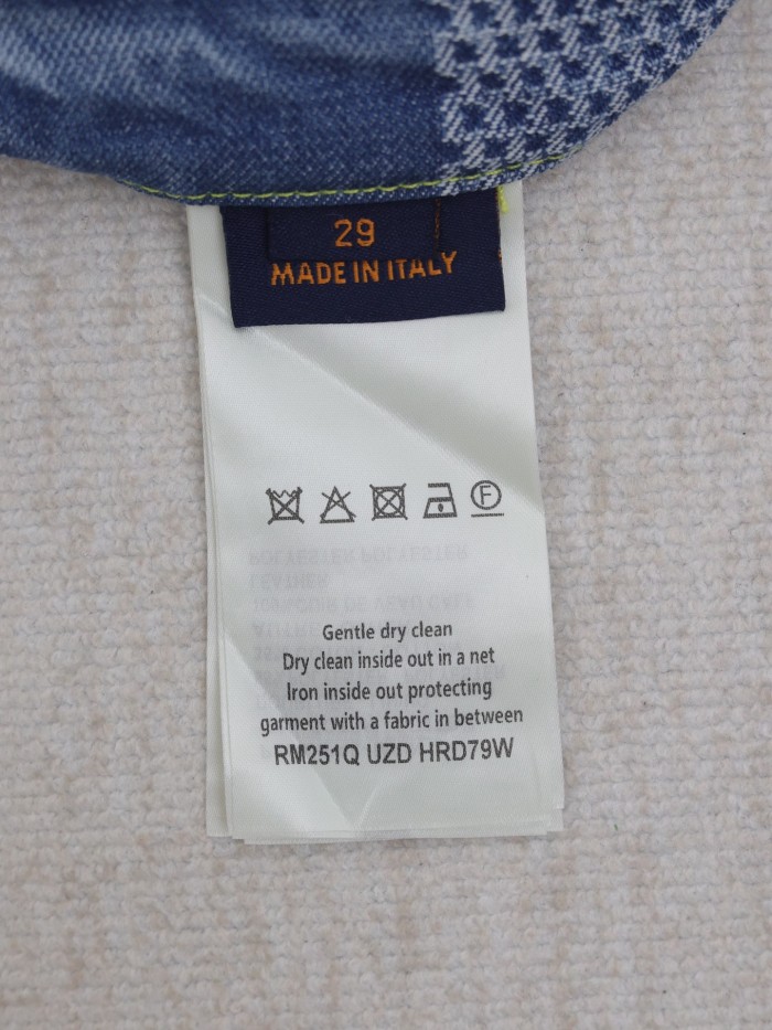 LOUIS VUITTON Jacquard Catwalk Denim Shorts