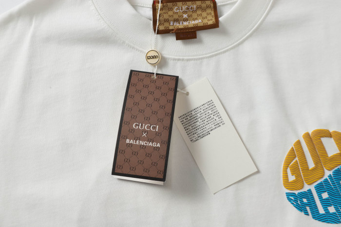 Gucci X Balenciaga logo T-shirt short sleeves