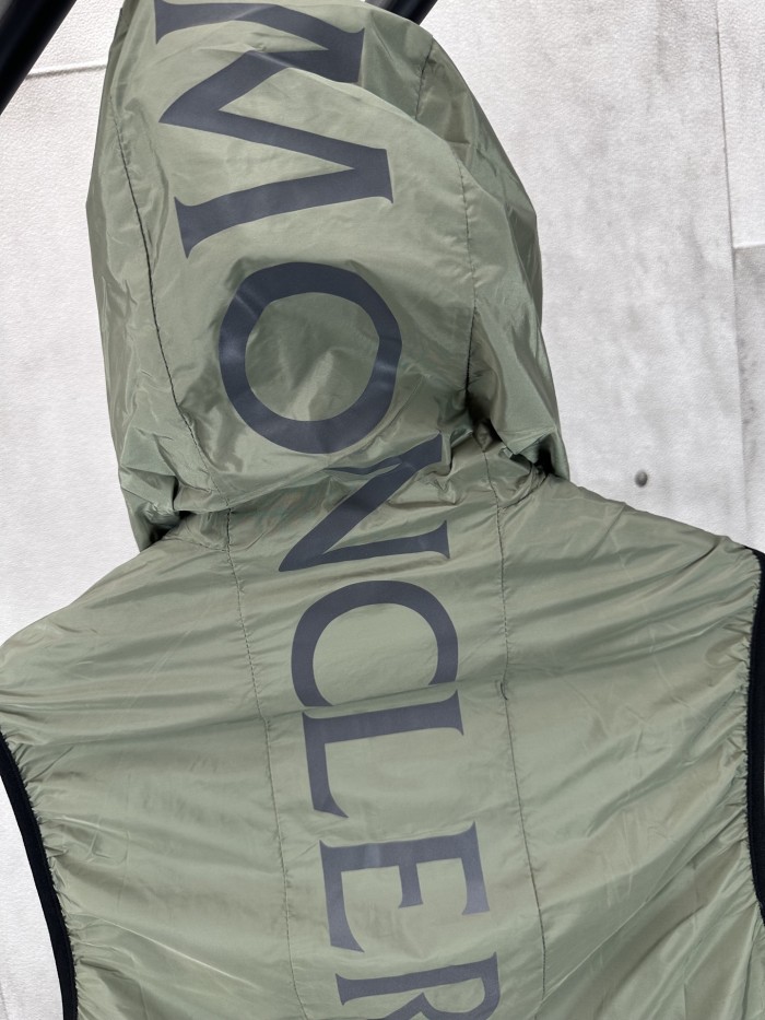 MONCLER Hooded Reflective Printed Vest